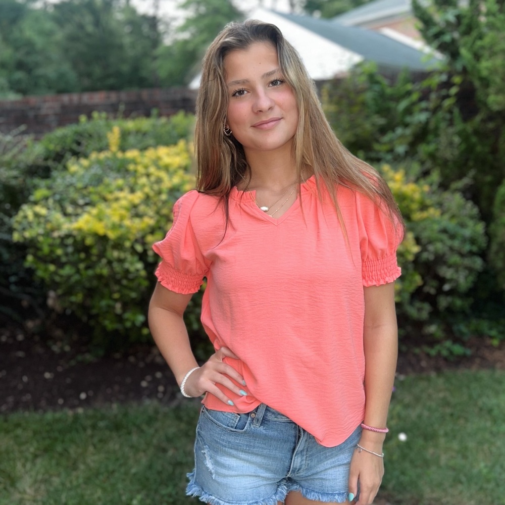 Ruffled V-Neck Top